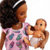 Кукла Mattel Barbie Babysitters FHY97/FHY99 Барби няня