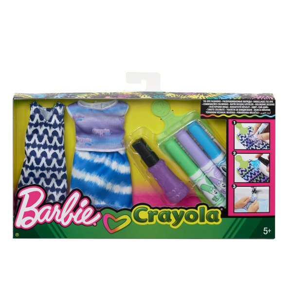Barbie Комплект одежды Crayola для куклы Барби FPW12/FPW14