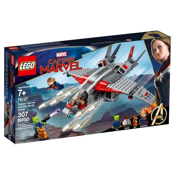 76127 Конструктор LEGO Marvel Super Heroes 76127 Капитан Марвел и атака скруллов