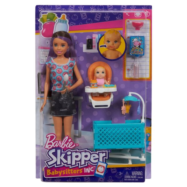 Игровой набор Barbie FHY97/FHY98 няня Скиппер