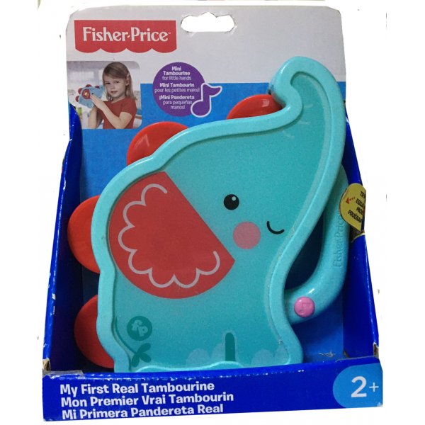 KFP2132 Интерактивная развивающая игрушка Fisher-Price Мой первый тамбурин "Слон"(KFP2132), синий