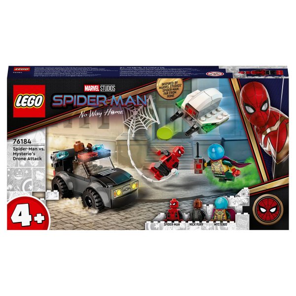 Набор Лего Конструктор LEGO Marvel Super Heroes 76184 Человек-паук против атаки дронов Мистерио