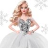 Кукла Barbie Праздник Блондинка в серебряном платье, GXL21