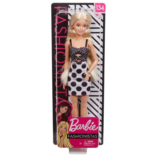 Кукла Barbie Игра с модой в платье в горошек, GHW50