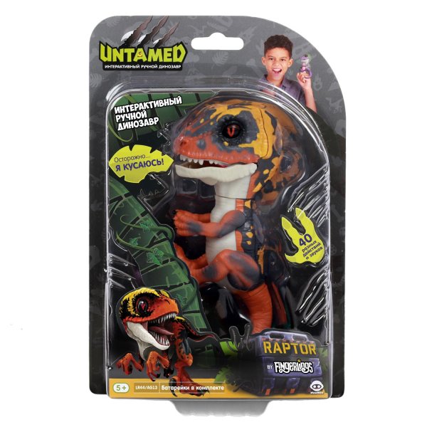 Динозавр Fingerlings Untamed интерактивный Dino Зеленый с оранжевым 3781