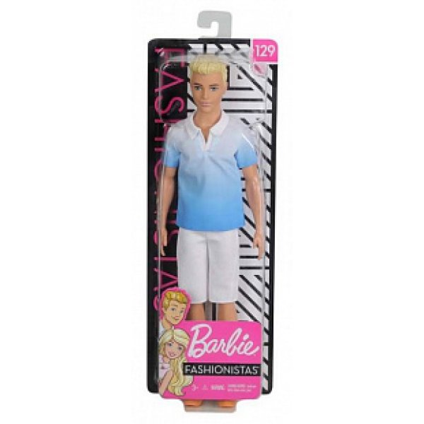 Barbie DWK44/GDV12 Игра с модой Кен в белых шортах и голубой рубашке
