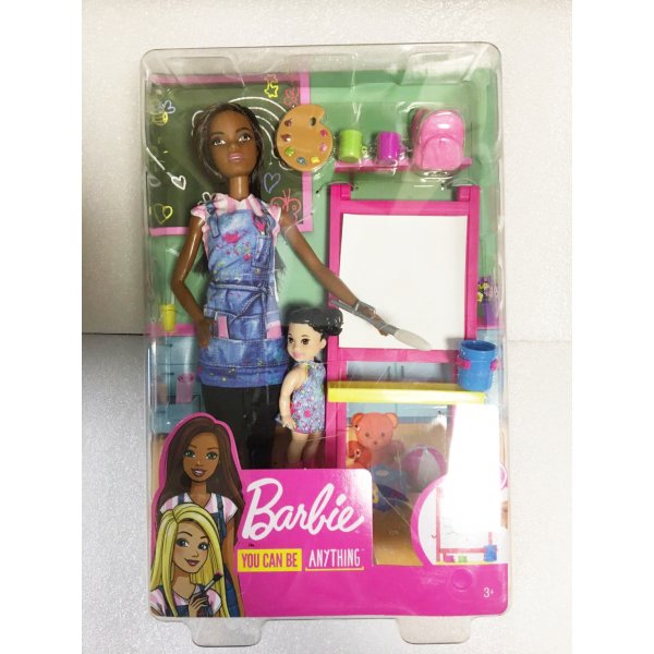 Игровой набор Barbie You can be Учитель рисования брюнетка, GJM30