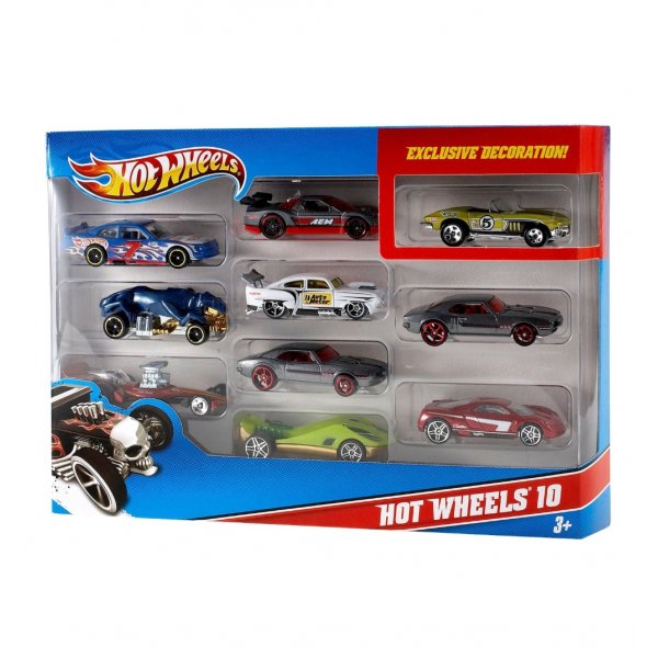 Mattel Hot Wheels 54886 Хот Вилс Подарочный набор из 10 машинок