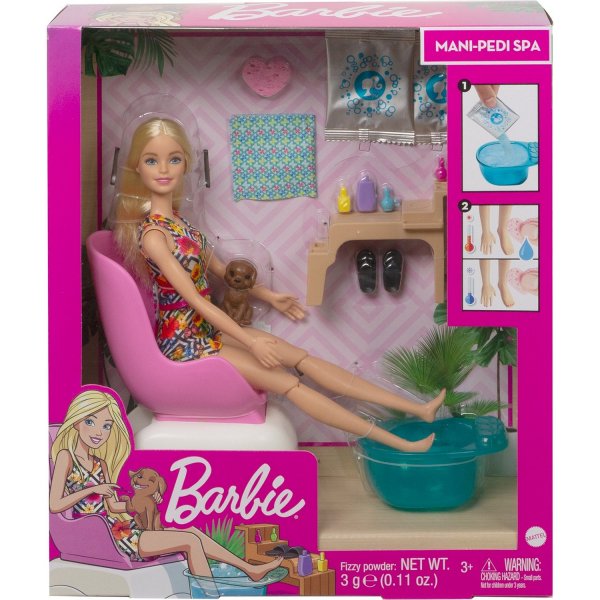 Игровой набор Barbie Mani-Pedi Spa Блондинка, GHN07