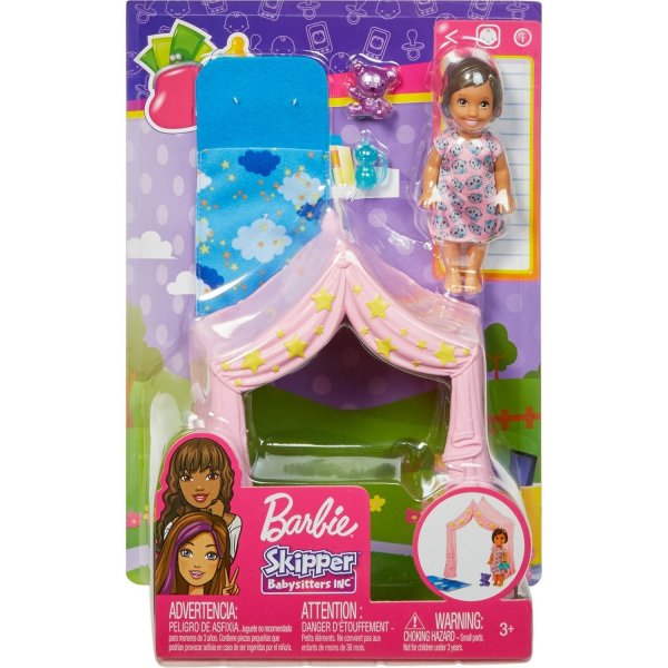 Набор Barbie Игра с малышом Розовый шатер, FXG97