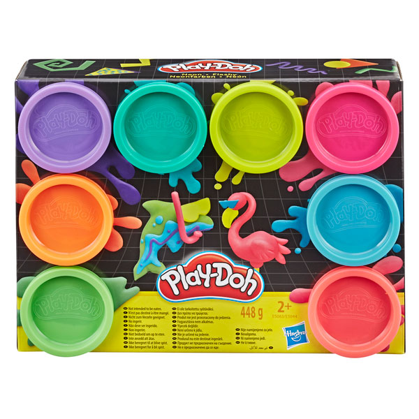 Play-Doh E5063 Набор пластилина Play-Doh - Неон, 8 цветов